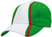 LEFT FRONT VIEW OF BASEBALL CAP